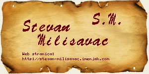 Stevan Milisavac vizit kartica